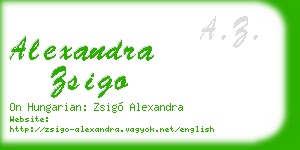 alexandra zsigo business card